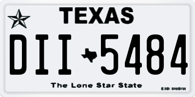 TX license plate DII5484