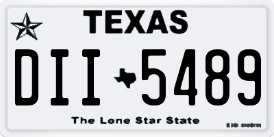 TX license plate DII5489