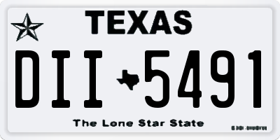 TX license plate DII5491