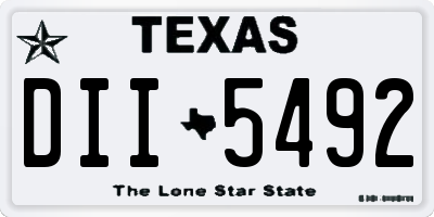 TX license plate DII5492