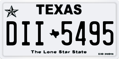 TX license plate DII5495