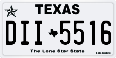 TX license plate DII5516