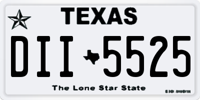 TX license plate DII5525