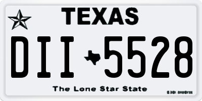 TX license plate DII5528
