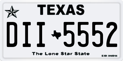 TX license plate DII5552