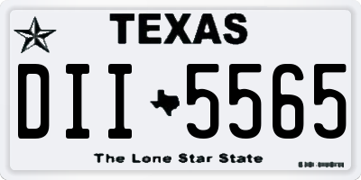 TX license plate DII5565