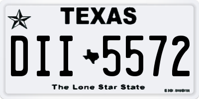 TX license plate DII5572