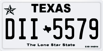 TX license plate DII5579