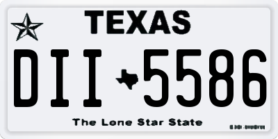 TX license plate DII5586