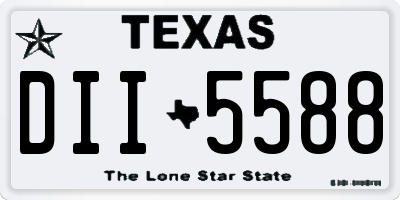 TX license plate DII5588
