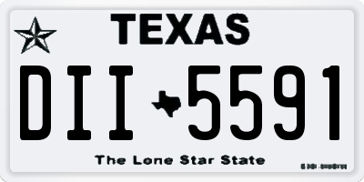 TX license plate DII5591