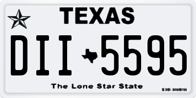 TX license plate DII5595