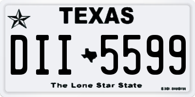 TX license plate DII5599