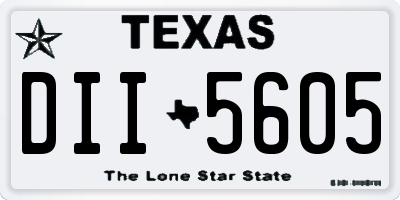 TX license plate DII5605