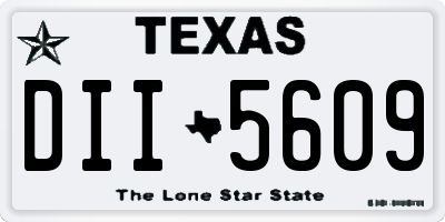 TX license plate DII5609