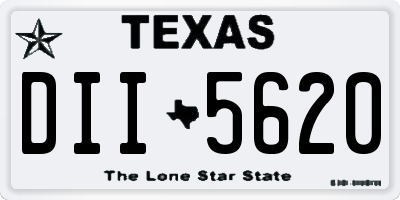 TX license plate DII5620