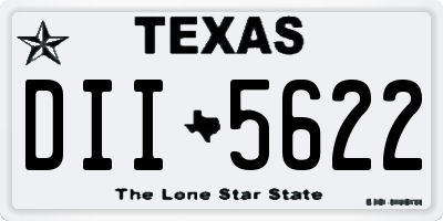 TX license plate DII5622