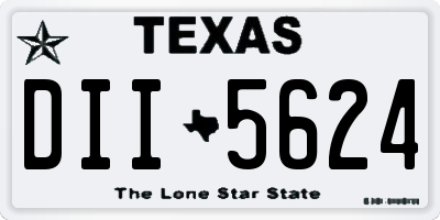 TX license plate DII5624