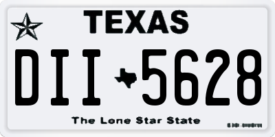 TX license plate DII5628