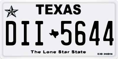 TX license plate DII5644
