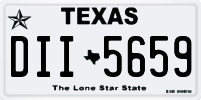 TX license plate DII5659
