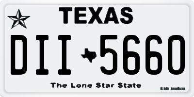 TX license plate DII5660