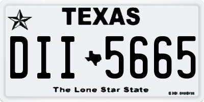 TX license plate DII5665