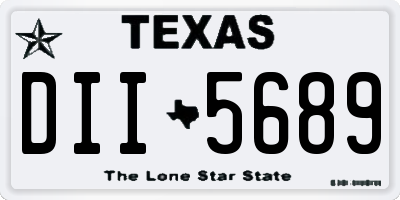 TX license plate DII5689