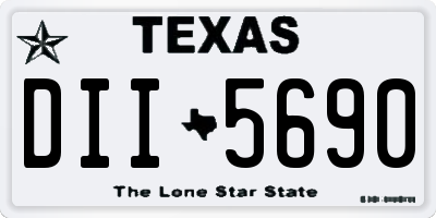 TX license plate DII5690