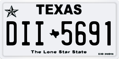 TX license plate DII5691