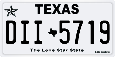 TX license plate DII5719