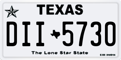 TX license plate DII5730