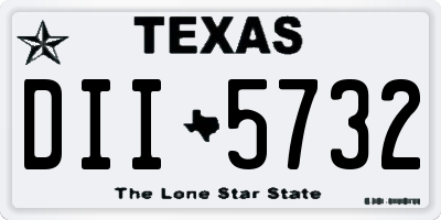 TX license plate DII5732