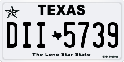TX license plate DII5739