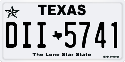TX license plate DII5741