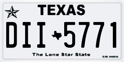 TX license plate DII5771
