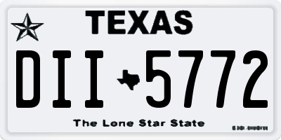 TX license plate DII5772