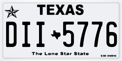 TX license plate DII5776