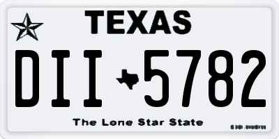 TX license plate DII5782