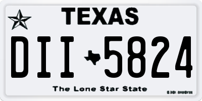 TX license plate DII5824