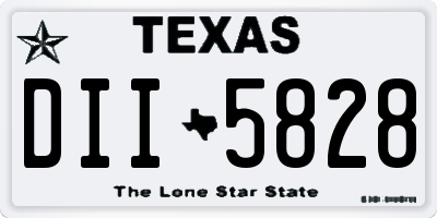 TX license plate DII5828