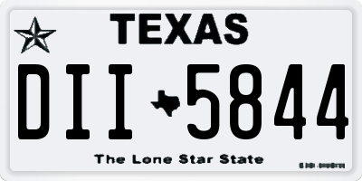 TX license plate DII5844