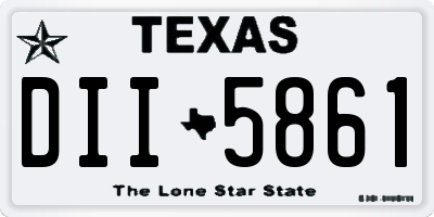 TX license plate DII5861
