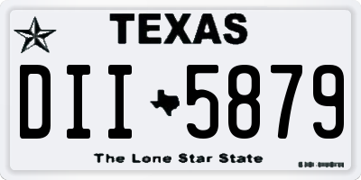 TX license plate DII5879