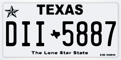 TX license plate DII5887