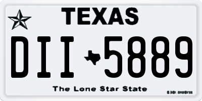 TX license plate DII5889