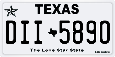 TX license plate DII5890