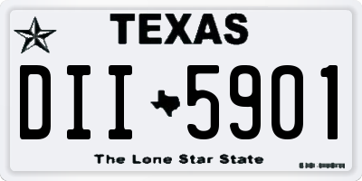 TX license plate DII5901