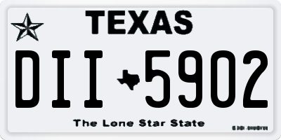 TX license plate DII5902