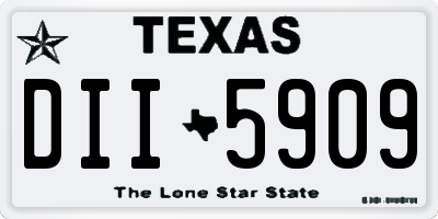 TX license plate DII5909